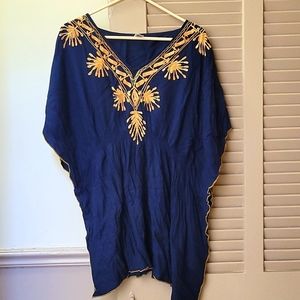 Blue tunic style top